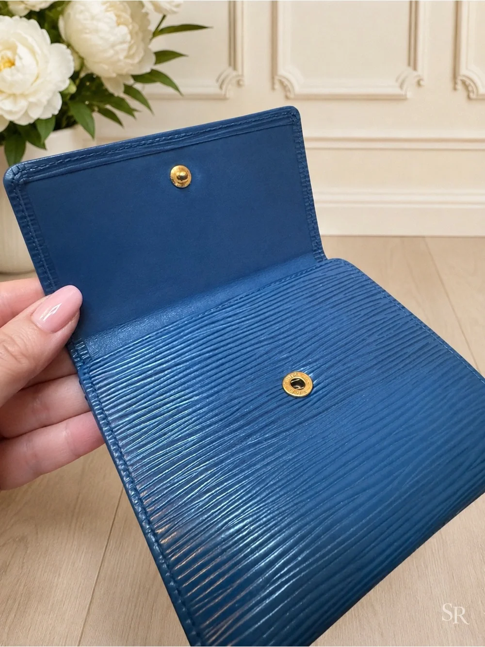 Vintage Louis Vuitton Portefeuille Elise Wallet Toledo Blue Epi Leather